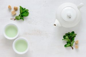 tazze di tè verde